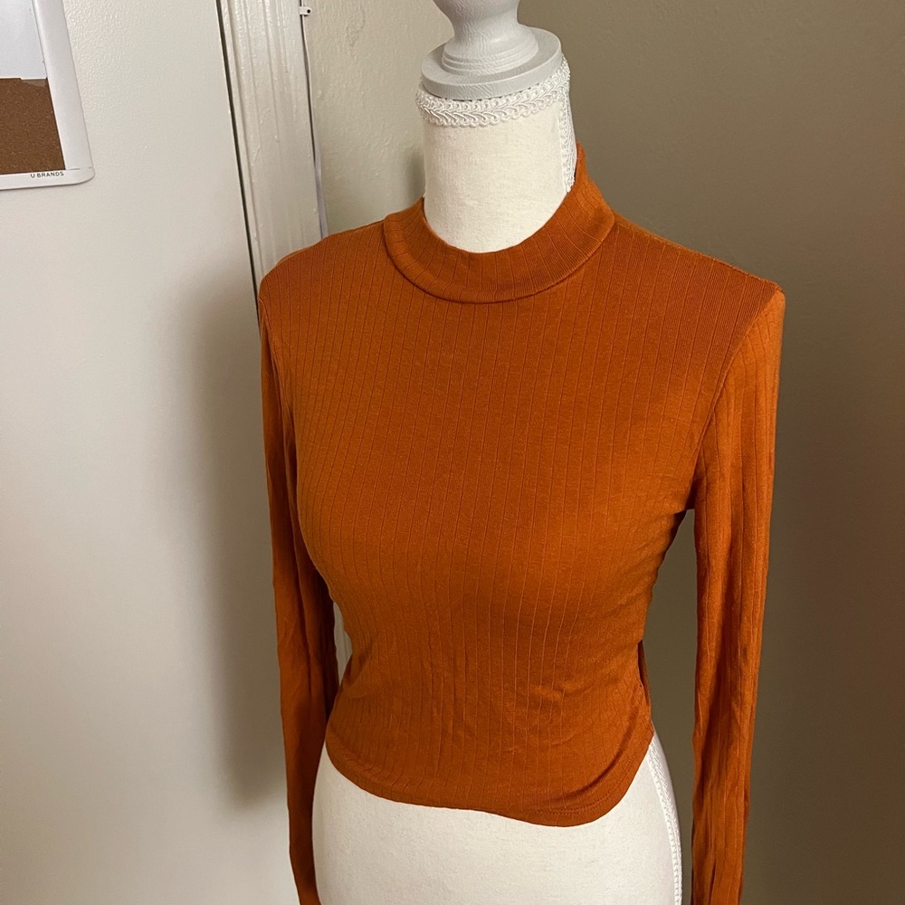 Forever 21 Burnt Orange Long Sleeve Tee